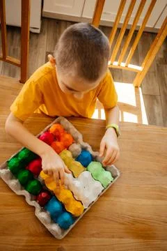 Creative and mindful activities for elementary school children Stock Photos