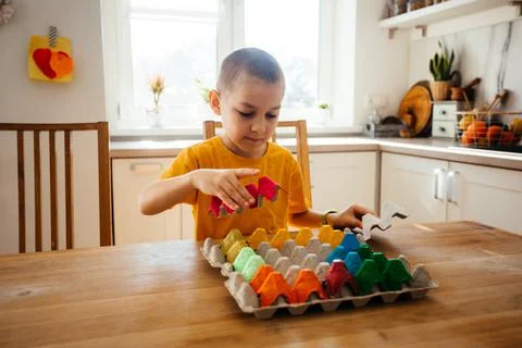 Creative and mindful activities for elementary school children Stock Photos
