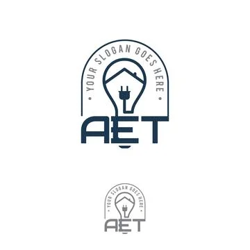 Creative and minimalist design electrical industrial logo emblem vintage Illustrazione stock