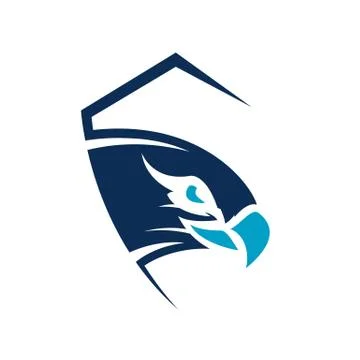 Creative and modern head of hawk bird logo design vector illustrations Stock Illustration