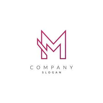 Creative and Modern M Letter logo Icon vector element Shape. Stock Illustration