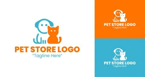 Creative and Modern Pet Store Logo Stock Illustration