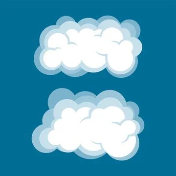 Creative and original cloud drawings. Vector. Stock Illustration
