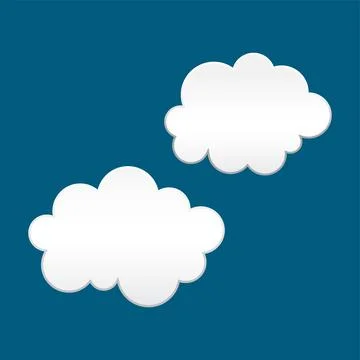 Creative and original cloud drawings. Vector. Stock Illustration