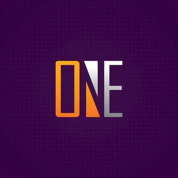 Creative and original one text logo. Vector Illustrazione stock