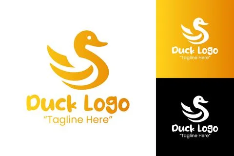 Creative and Playful Duck Logo Design for Branding and Businesses Stock-Illustration