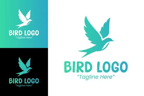 Creative and Professional Bird Logo Designs for Digital Platforms Stock Illustration