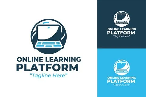 Creative and Professional Online Learning Platform Logo Stock Illustration