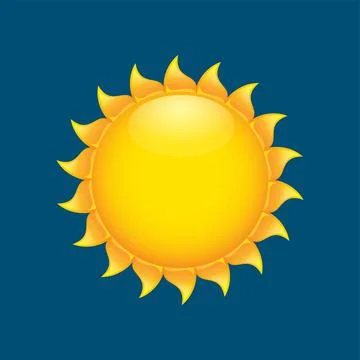 Creative and seamless sun drawing. Vector Stock Illustration