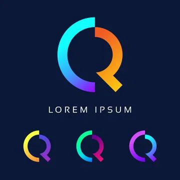Creative and unique letters CR, RC professional logo Icon template. Stock Illustration