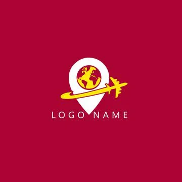 Creative and Unique Travel Logo Design Stock Illustration
