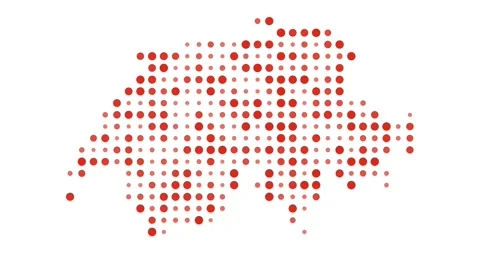 Creative Animated Map of Switzerland Stock Footage 311652565