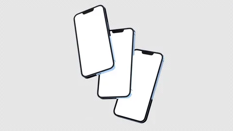 Creative animated smartphone mockup. Template on transparent background. Stock Footage 255717880