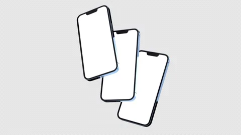 Creative animated smartphone mockup. Template on transparent background. Stock Footage 255717881