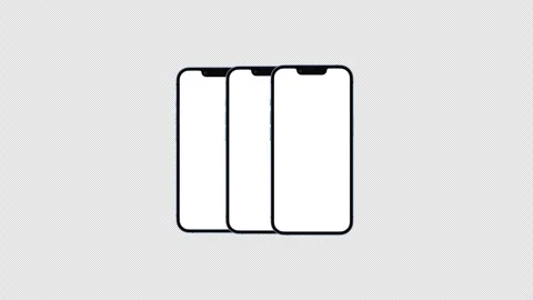 Creative animated smartphone mockup. Template on transparent background. Stock Footage 255717897
