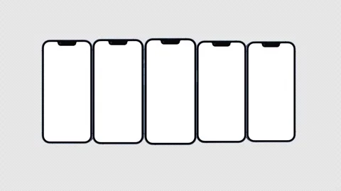 Creative animated smartphone mockup. Template on transparent background. Stock Footage 255717905