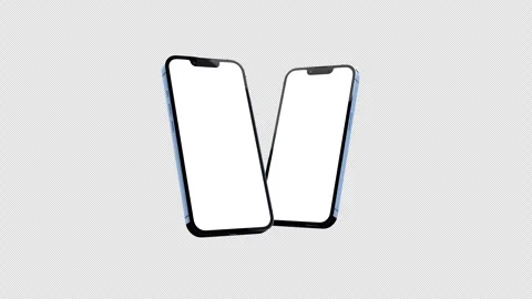 Creative animated smartphone mockup. Template on transparent background. Stock Footage 255717921