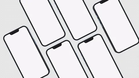 Creative animated smartphone mockup. Template on transparent background. Stock Footage 255718016