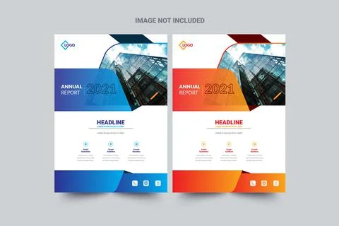 Creative Annual Report Layout Template Stock Illustration