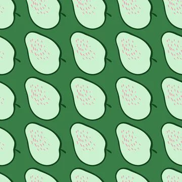 Creative apple seamless pattern in doodle style. Fruis wallpaper. Stockillustratie