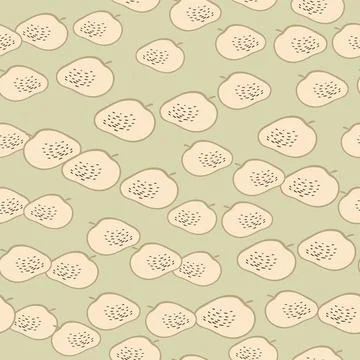 Creative apple seamless pattern in doodle style. Fruis wallpaper. Stockillustratie