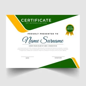 Creative Apprectiation Certificate Template Stock Illustration