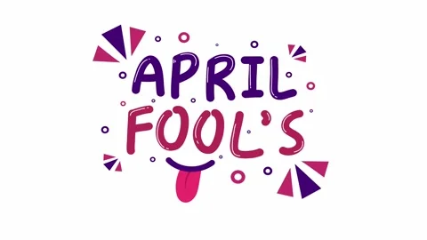 Creative April Fool’s Day text with tongue playful decoration Stock Footage 317926705