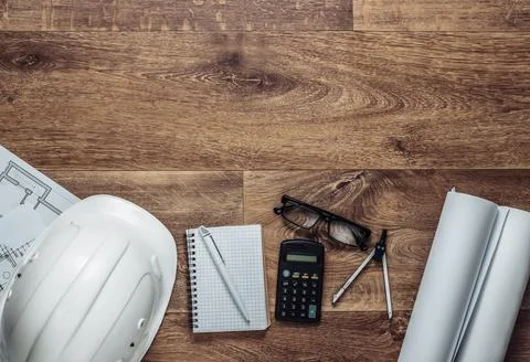 Creative architects layout Stockfoto's