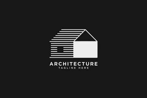 Creative architecture logo and icon Stock Illustration