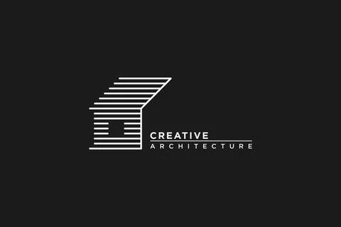 Creative architecture logo and icon Stock Illustration