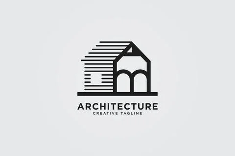 Creative architecture logo and icon Stock Illustration
