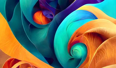 Creative arrangement of 3D rendering with dynamic effect colorful abstract backg 스톡 일러스트