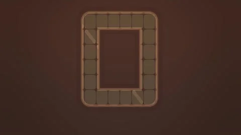 Creative arrangement of brown tiles forming a square shape Stock Footage 339533979