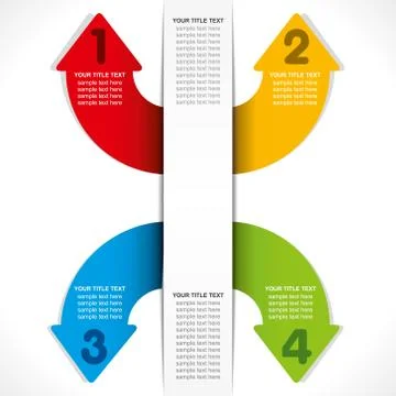 Creative arrow info-graphics design concept vector Stock Illustration