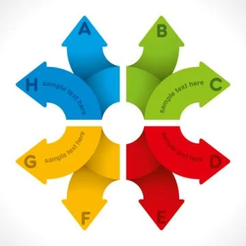Creative arrow info-graphics design concept vector Stock Illustration