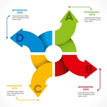 Creative arrow info-graphics design concept vector Ilustração Stock