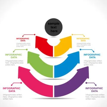 Creative arrow info-graphics design concept vector Stock Illustration