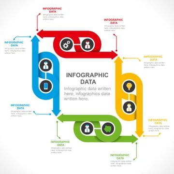 Creative arrow info-graphics design concept Stock Illustration