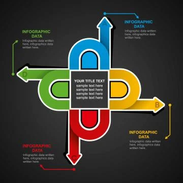 Creative arrow info-graphics design concept Stock Illustration