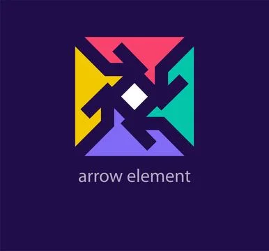 Creative arrow sign logo design. Stock Illustration