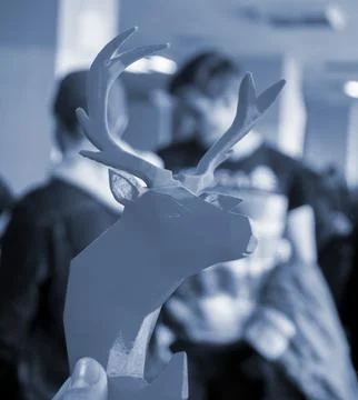 Creative art model printed 3D printer. Different objects created 3D printer Stock Photos