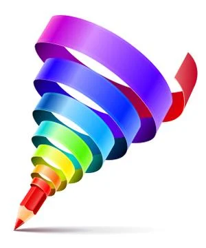 Creative art pencil design concept 스톡 일러스트