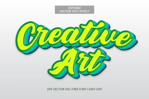 CREATIVE ART TEXT EFFECT Stock Illustration