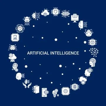 Creative Artificial Intelligence icon Background Stock Illustration