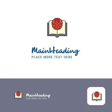 Creative Artificial intelligence Logo Design. Flat color Logo place for Tagli Stock Illustration