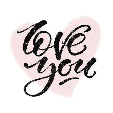 Creative artistic hand drawn card. Vector illustration. Love template. Love.. Stock Illustration