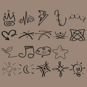 Creative Artistic Minimalist Visual Element 库存插图
