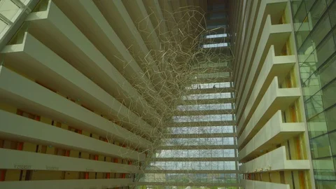 Creative artistic structural design of spider web in Singapore Stock Footage 116486313