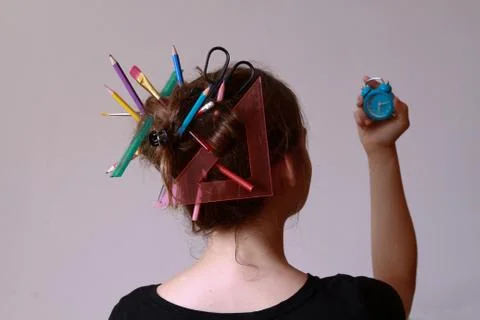 Creative artistic time waisting Stock Photos