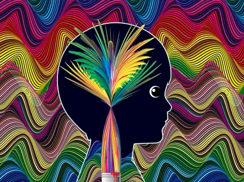 Creative Arts for Children Illustrazione stock